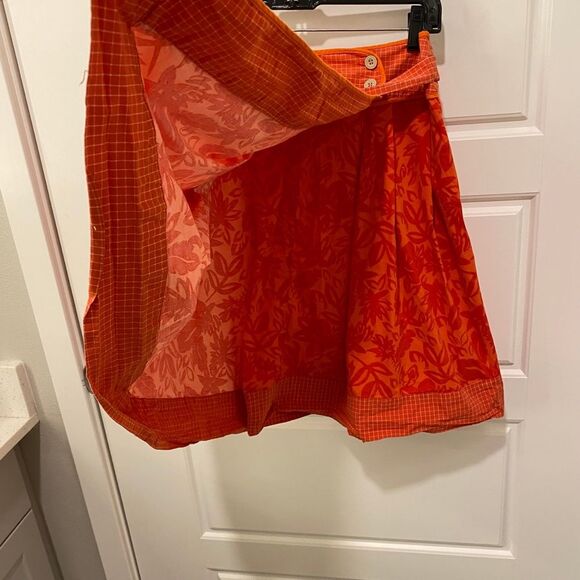 Bayo Women's Tie Waist Wrap Skirt. Orange. SZ 31 (Medium). Bright. Streetwear - Picture 4 of 9